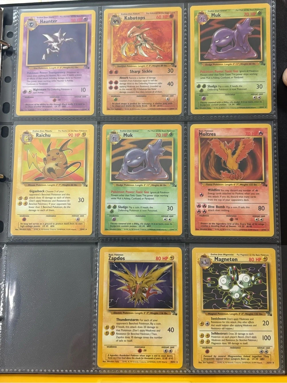 Pokemon Vintage Fossil 8 Card Lot Collection